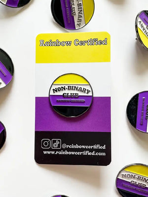 RAINBOW CERTIFIED NON BINARY CLUB PIN