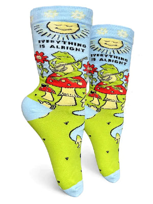 GROOVY THINGS EVERYTHING IS ALRIGHT MENS CREW SOCKS