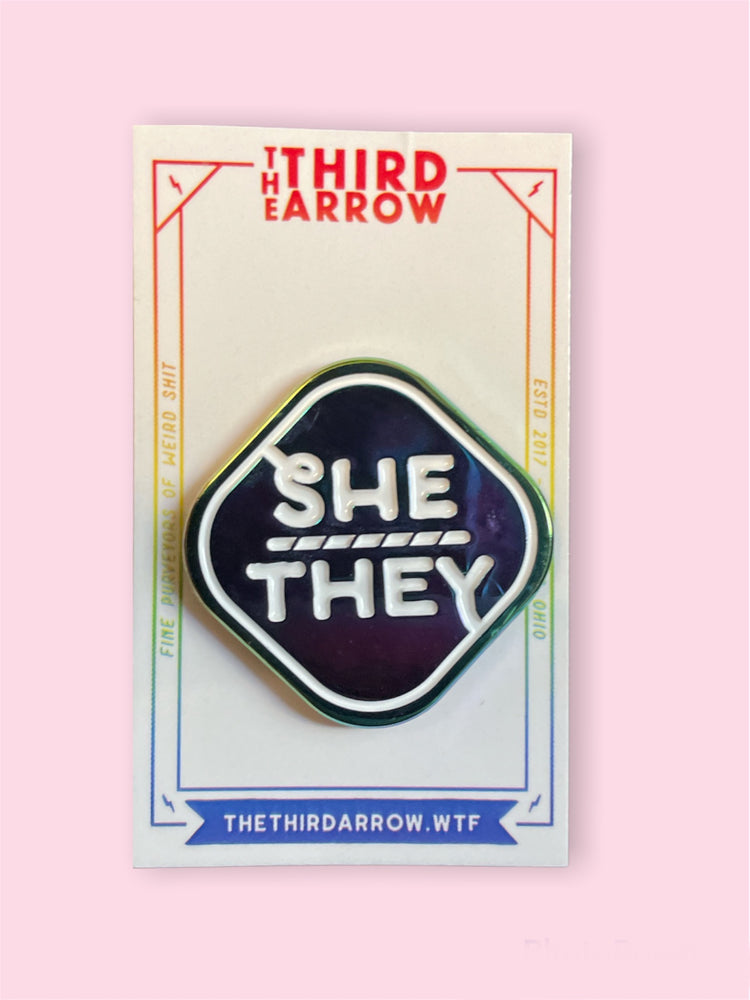 THE THIRD ARROW SHE THEY PRONOUN PIN