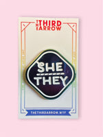 THE THIRD ARROW SHE THEY PRONOUN PIN