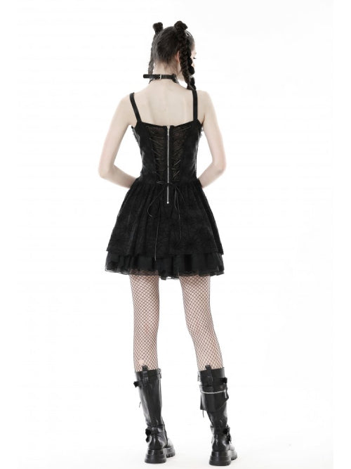 DARK IN LOVE SPIDERWEB SEE THROUGH MESH DRESS DW744