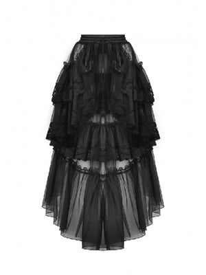 DARK IN LOVE LAYERED FRILLY HIGH LOW SKIRT KW293