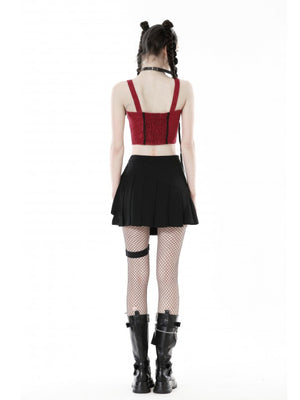
            
                Load image into Gallery viewer, DARK IN LOVE ASYMETRICAL SKIRT WITH LEG STRAP KW281
            
        