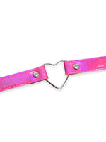 FUNK PLUS PINK HOLO HEART CHOKER FC223