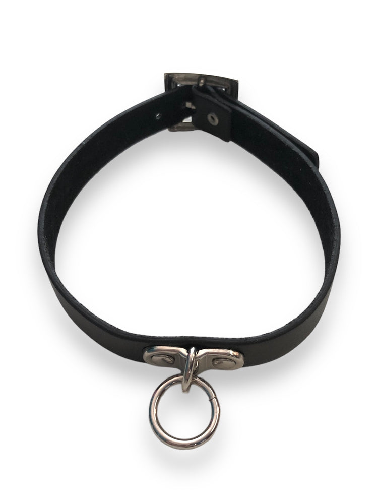 BLACK CHOKER WITH SMALL MIDDLE RING