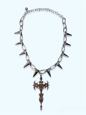 NECKLACE CROSS WITH STUDS