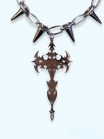 NECKLACE CROSS WITH STUDS