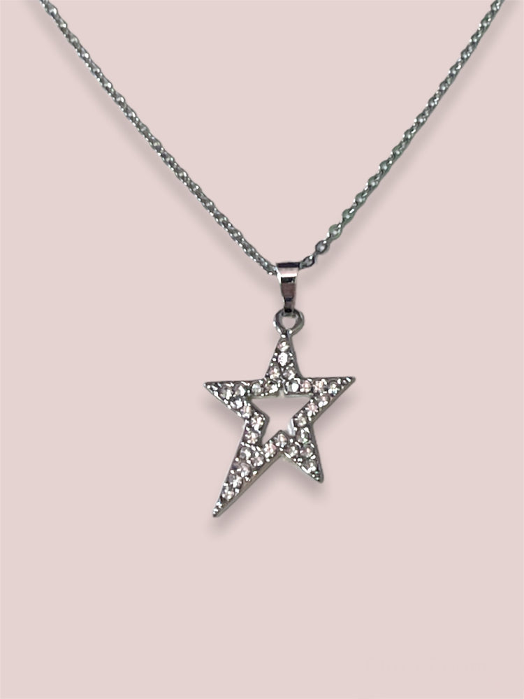
            
                Load image into Gallery viewer, RHINESTONE STAR NECKLACE
            
        