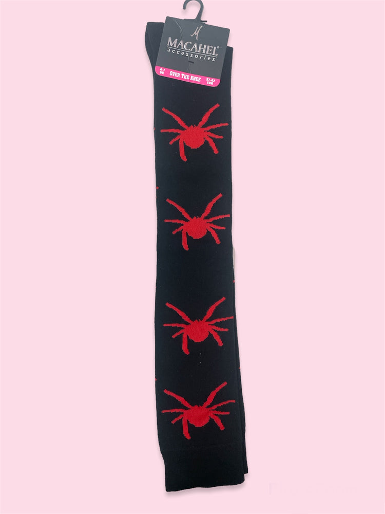 RED SPIDER KNEE SOCKS
