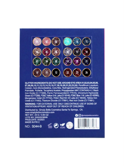 SIMPLY BELLA ENERGY GLITTER EYESHADOW PALETTE