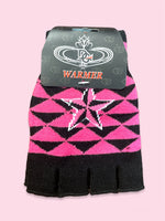 PINK BIG STAR FINGERLESS GLOVES