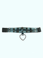 EXIT HEART BLACK SPIKE DOUBLE STRAP LEG GARTER