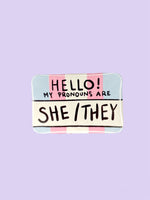 SOFFTPUNK TRANSGENDER PRONOUN PIN SHE/THEY