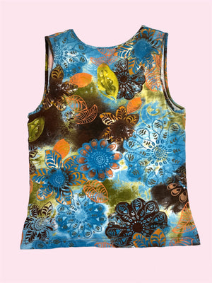 SECOND HAND 90S/00S PANACHE PATERN TANK TOP