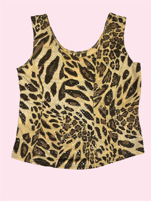 SECOND HAND AMISU LEO PAILLETTEN TANKTOP