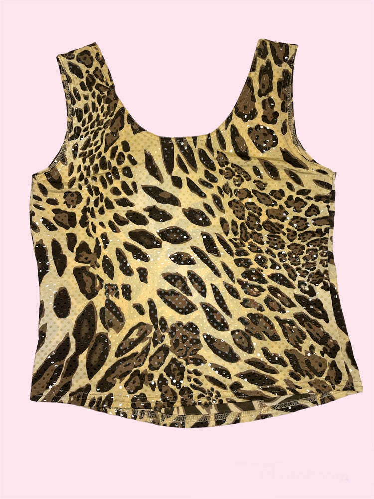 
            
                Load image into Gallery viewer, SECOND HAND AMISU LEO PAILLETTEN TANKTOP
            
        