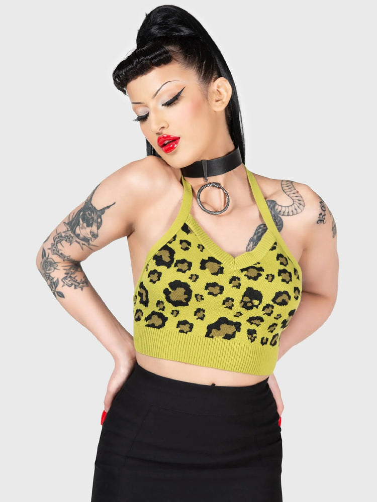 KILLSTAR SKULLEO HALTER TOP