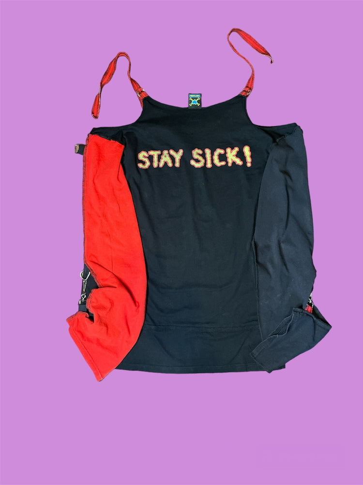 
            
                Load image into Gallery viewer, INDYANNA THE CRAMPS STAY SICK BONDAGE SHIRT
            
        
