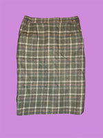 SECOND HAND CHECKED PATTERN SKIRT