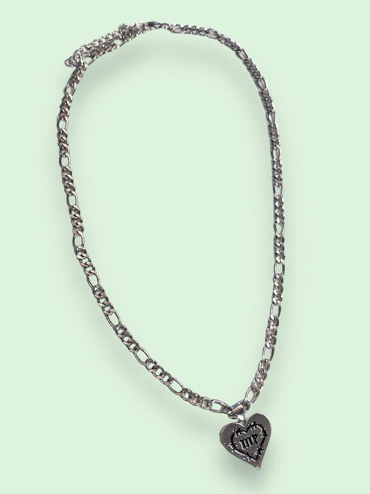 
            
                Load image into Gallery viewer, HEART ME BARBWIRE NECKLACE
            
        