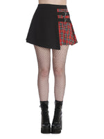 BANNED TAVISH BLACK RED SPLIT SKIRT SK25414