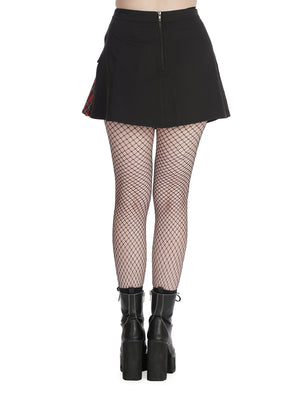 BANNED TAVISH BLACK RED SPLIT SKIRT SK25414