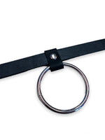 FUNK PLUS BIG HANGING RING CHOKER BLACK FC711