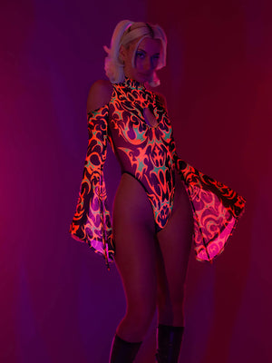 <tc>BADINKA SCORCHING MESH FLARED BODYSUIT</tc>