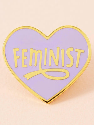 PUNKY PINS FEMINIST HEART ENAMEL PIN