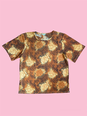 SECOND HAND LEO ROSE SHIMMER T SHIRT