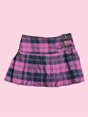 SECOND HAND IMPERIAL PINK TARTAN SKIRT