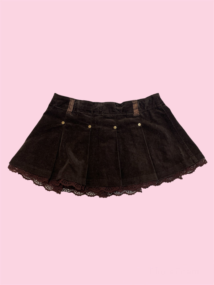 SECOND HAND KILLAH VELVET MINI SKIRT