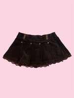 SECOND HAND KILLAH VELVET MINI SKIRT
