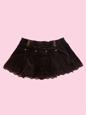 SECOND HAND KILLAH VELVET MINI SKIRT