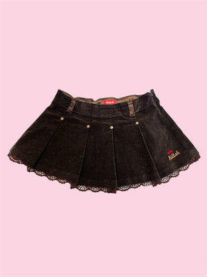 SECOND HAND KILLAH VELVET MINI SKIRT