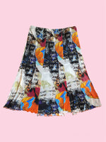 SECOND HAND MIDI SKIRT MESH LAYER WITH PATTERN