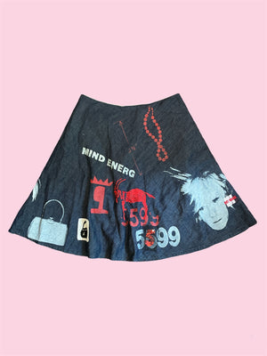SECOND HAND ANDY WARHOL MIDI SKIRT