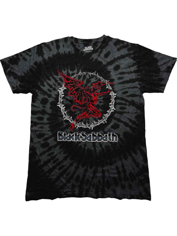 BLACK SABBATH RED HENRY TIE DYE T SHIRT