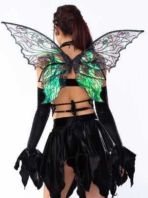 BADINKA NEFARIOUS TAFFETA BUTTERFLY TOP