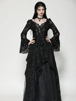 DARK IN LOVE DARK LACE BLOUSE V NECK TW561