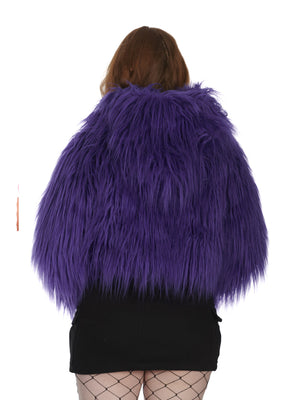 BANNED BUFFY FUZZY PURPLE JACKET 63044