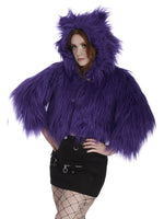 BANNED BUFFY FUZZY PURPLE JACKET 63044
