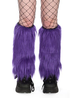 BANNED PURPLE FUZZY LEGWARMER