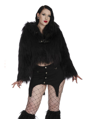 BANNED BUFFY FUZZY BLACK JACKET 63044 Coexist Berlin