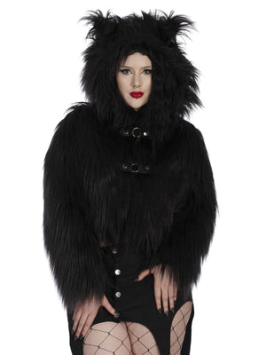 BANNED BUFFY FUZZY BLACK JACKET 63044