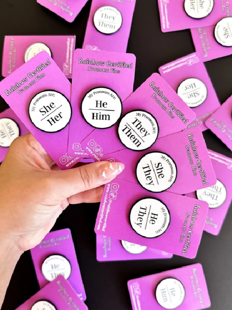 RAINBOW CERTIFIED PRONOUN PIN