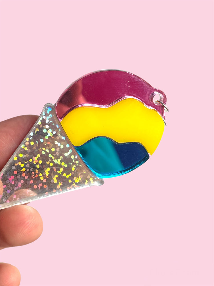 RAINBOW SNOW CONE EARRINGS BY I`M YOUR PRESENT