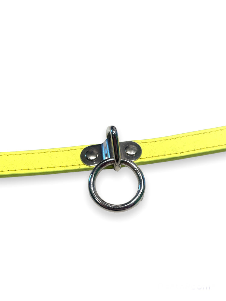 
            
                Load image into Gallery viewer, FUNK PLUS NEON YELLOW O RING CHOKER CK129 VEGAN
            
        
