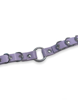FUNK PLUS PURPLE O RING AND D RING CHOKER VEGAN FC366