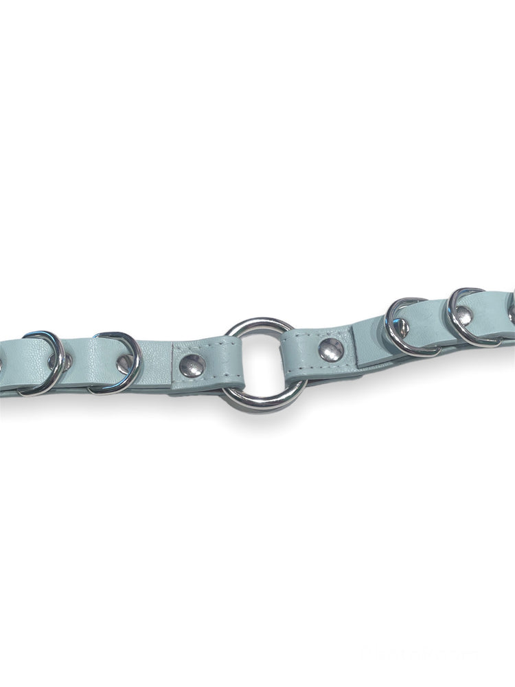 
            
                Bild in den Galerie-Viewer laden,FUNK PLUS TURQOUISE O RING AND D RING CHOKER VEGAN FC366
            
        